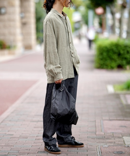 BURLAP OUTFITTER(バーラップアウトフィッター)の「BURLAP OUTFITTER バーラップアウトフィッター 別注 トートバッグ(エコバッグ/サブバッグ・メンズ・ブラック/ホワイト・FREE)」の3枚目の写真