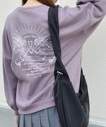 【spiritoso】裏起毛エンジェル刺繍プルオーバー (CP)