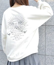 【spiritoso】裏起毛エンジェル刺繍プルオーバー (CP)