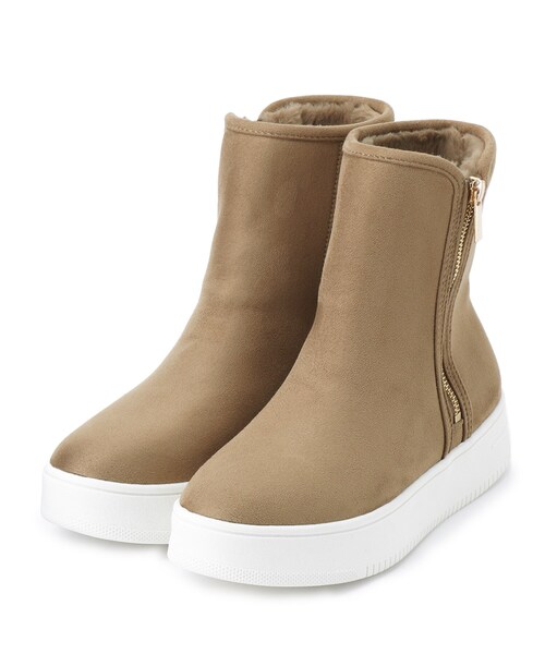 OPAQUE.CLIP(オペークドットクリップ)の「◆スニーカーソールサイドジップブーツ(ブーツ・レディース・ベージュ系6/ブラック・03/02)」の4枚目の写真