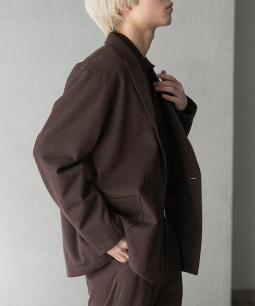 SENSE OF PLACE by URBAN RESEARCH(センスオブプレイスバイアーバンリサーチ)の「『UR TECH』ヘリンボーンダブルテーラードジャケット(その他アウター・メンズ・ブラウン/ブラック・MEDIUM/LARGE)」の11枚目の写真