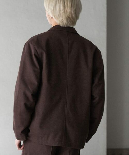 SENSE OF PLACE by URBAN RESEARCH(センスオブプレイスバイアーバンリサーチ)の「『UR TECH』ヘリンボーンダブルテーラードジャケット(その他アウター・メンズ・ブラウン/ブラック・MEDIUM/LARGE)」の12枚目の写真
