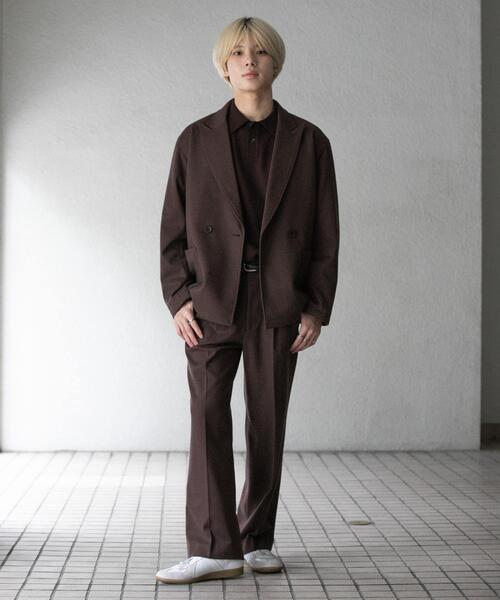 SENSE OF PLACE by URBAN RESEARCH(センスオブプレイスバイアーバンリサーチ)の「『UR TECH』ヘリンボーンダブルテーラードジャケット(その他アウター・メンズ・ブラウン/ブラック・MEDIUM/LARGE)」の13枚目の写真