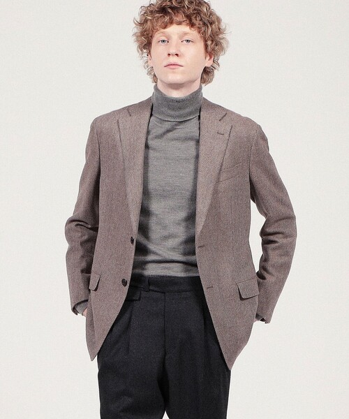 TOMORROWLAND （トゥモローランド）の「ウールカシミヤ シングルブレステッド 2Bジャケット ZEGNA TROFEO CASHMERE（テーラードジャケット・メンズ・ベージュ/ネイビー/レッド系その他・48/52/50/46/44/42/54）」の4枚目の写真