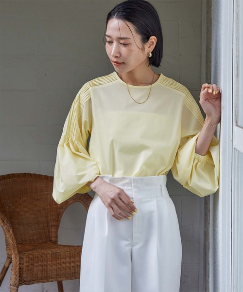 ブラウス シャツ ミルフィーユショルダーブラウス レディース AZUL BY MOUSSY ブラウス シャツ ラッフルショルダーブラウス
