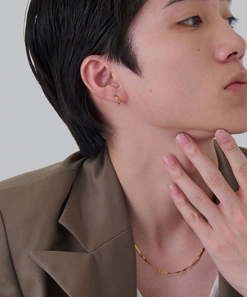 Phoebe（フィービィー）の「<限定ペア商品>【金属アレルギー対応】ワンタッチメタルフープミニペアピアス/BOX付き（ピアス（両耳用）・レディース・シルバー/イエローゴールド/ピンクゴールド/シルバー×ゴールド・FREE）」の5枚目の写真