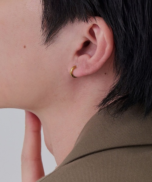 Phoebe（フィービィー）の「<限定ペア商品>【金属アレルギー対応】ワンタッチメタルフープミニペアピアス/BOX付き（ピアス（両耳用）・レディース・シルバー/イエローゴールド/ピンクゴールド/シルバー×ゴールド・FREE）」の7枚目の写真