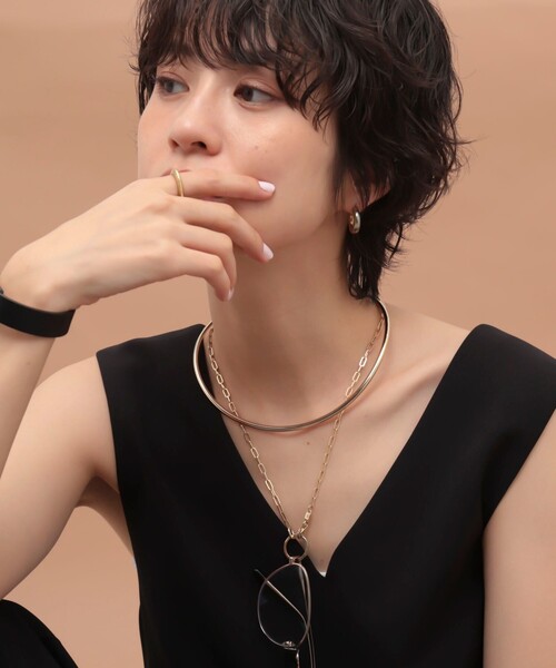 NOLLEY’S（ノーリーズ）の「【grace grace/グラスグラス】【WEB STAFF恵☆別注アイテム】プレーンチョーカー（チョーカー・レディース・ゴールド/シルバー・FREE）」の9枚目の写真