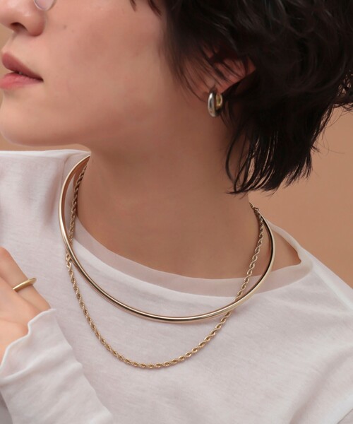 NOLLEY’S（ノーリーズ）の「【grace grace/グラスグラス】【WEB STAFF恵☆別注アイテム】プレーンチョーカー（チョーカー・レディース・ゴールド/シルバー・FREE）」の10枚目の写真