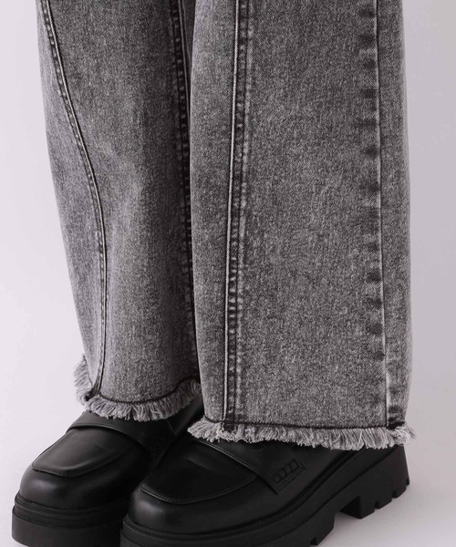 【美脚デニム】スタイルアップフレアデニム（デニムパンツ）｜repipi armario（レピピ アルマリオ）