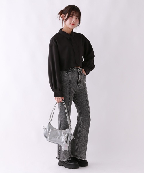 【美脚デニム】スタイルアップフレアデニム（デニムパンツ）｜repipi armario（レピピ アルマリオ）