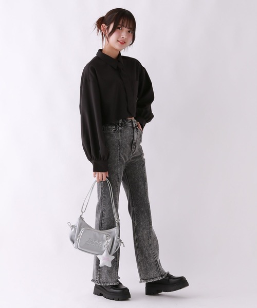 【美脚デニム】スタイルアップフレアデニム（デニムパンツ）｜repipi armario（レピピ アルマリオ）