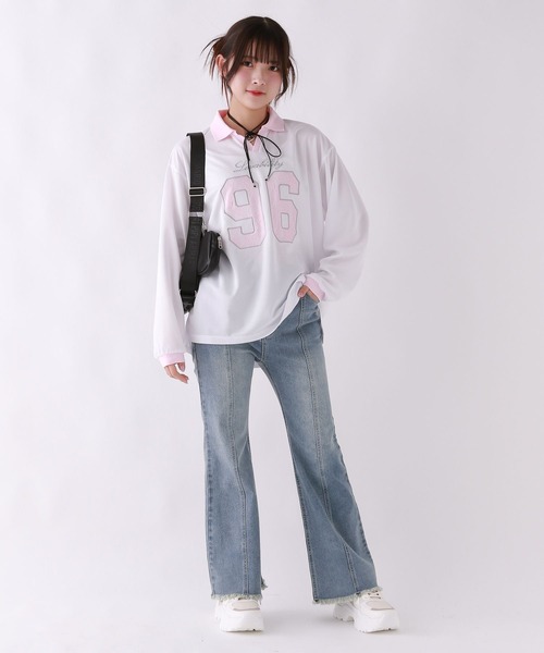 【美脚デニム】スタイルアップフレアデニム（デニムパンツ）｜repipi armario（レピピ アルマリオ）