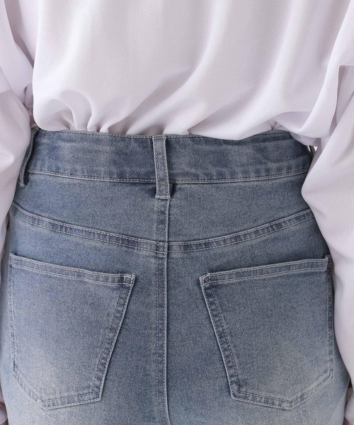 【美脚デニム】スタイルアップフレアデニム（デニムパンツ）｜repipi armario（レピピ アルマリオ）