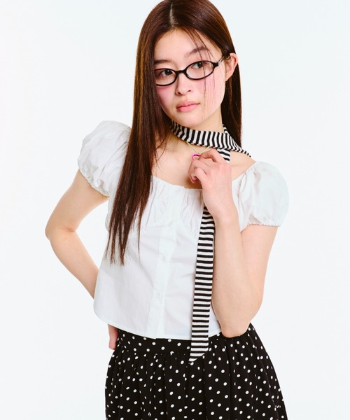 2way パフスリーブトップス セール】2WAY PUFF SLEEVE BLOUSE / 2WAYパフスリーブブラウス