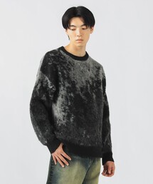 BEAMS HEART | シャギー マーブル クルー【ユニセックス】(ニット/セーター)