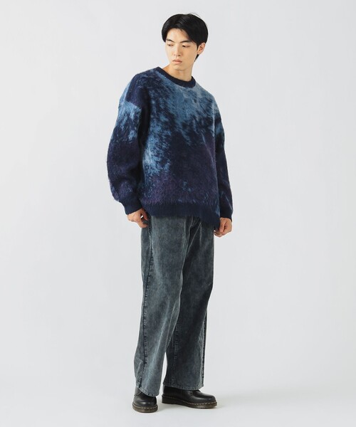 BEAMS HEART（ビームスハート）の「シャギー マーブル クルー【ユニセックス】（ニット/セーター・メンズ・ブラウン/ブラック/ネイビー・MEDIUM/SMALL/LARGE）」の22枚目の写真