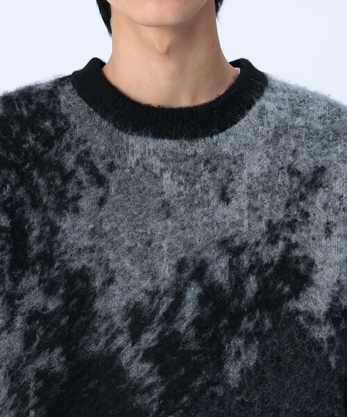 BEAMS HEART（ビームスハート）の「シャギー マーブル クルー【ユニセックス】（ニット/セーター・メンズ・ブラウン/ブラック/ネイビー・MEDIUM/SMALL/LARGE）」の17枚目の写真