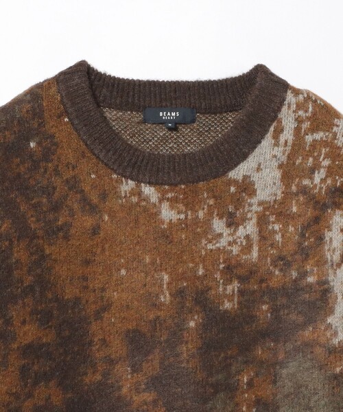 BEAMS HEART（ビームスハート）の「シャギー マーブル クルー【ユニセックス】（ニット/セーター・メンズ・ブラウン/ブラック/ネイビー・MEDIUM/SMALL/LARGE）」の11枚目の写真
