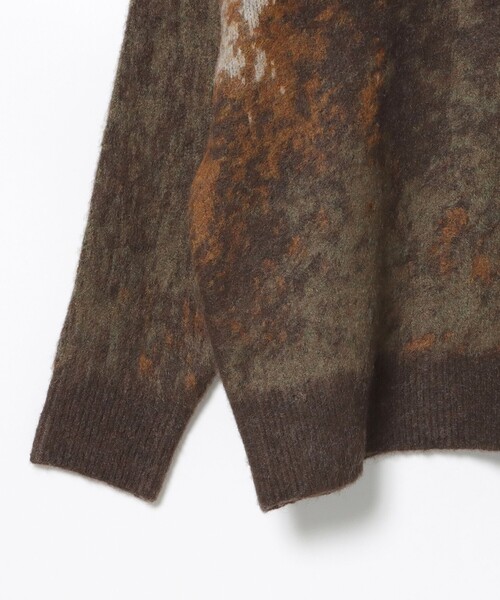 BEAMS HEART（ビームスハート）の「シャギー マーブル クルー【ユニセックス】（ニット/セーター・メンズ・ブラウン/ブラック/ネイビー・MEDIUM/SMALL/LARGE）」の10枚目の写真