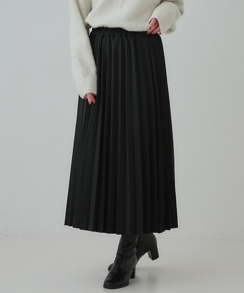 DRESKIP（ドレスキップ）の「【S-LL】軽やかな動きと優雅さを演出 プリーツスカート（スカート・レディース・ベージュ/ブラック/ブラウン系その他・01/02/03/04）」の2枚目の写真