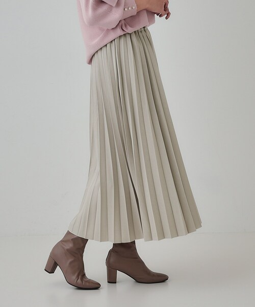 DRESKIP（ドレスキップ）の「【S-LL】軽やかな動きと優雅さを演出 プリーツスカート（スカート・レディース・ベージュ/ブラック/ブラウン系その他・01/02/03/04）」の14枚目の写真