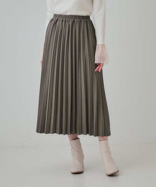 DRESKIP（ドレスキップ）の「【S-LL】軽やかな動きと優雅さを演出 プリーツスカート（スカート・レディース・ベージュ/ブラック/ブラウン系その他・01/02/03/04）」の17枚目の写真