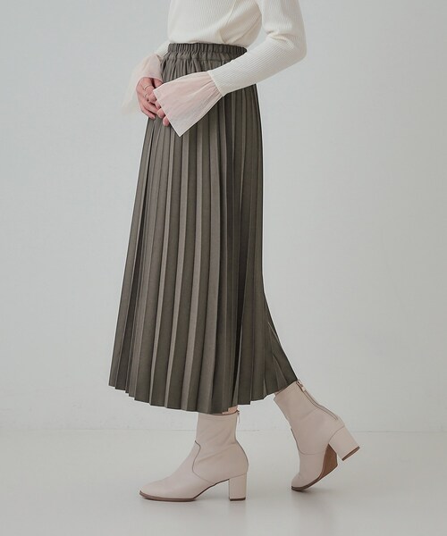 DRESKIP（ドレスキップ）の「【S-LL】軽やかな動きと優雅さを演出 プリーツスカート（スカート・レディース・ベージュ/ブラック/ブラウン系その他・01/02/03/04）」の18枚目の写真