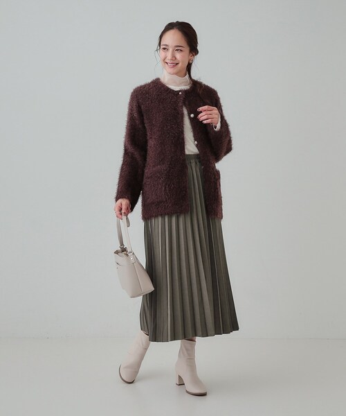 DRESKIP（ドレスキップ）の「【S-LL】軽やかな動きと優雅さを演出 プリーツスカート（スカート・レディース・ベージュ/ブラック/ブラウン系その他・01/02/03/04）」の9枚目の写真