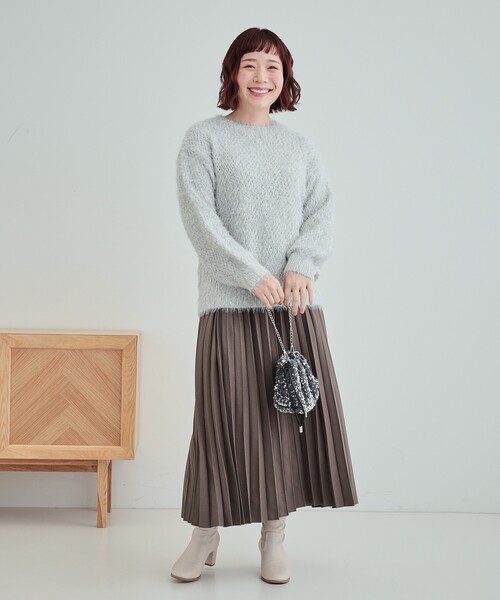 DRESKIP（ドレスキップ）の「【S-LL】軽やかな動きと優雅さを演出 プリーツスカート（スカート・レディース・ベージュ/ブラック/ブラウン系その他・01/02/03/04）」の7枚目の写真