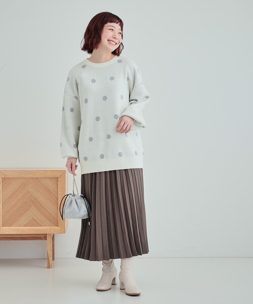 DRESKIP（ドレスキップ）の「【S-LL】軽やかな動きと優雅さを演出 プリーツスカート（スカート・レディース・ベージュ/ブラック/ブラウン系その他・01/02/03/04）」の8枚目の写真