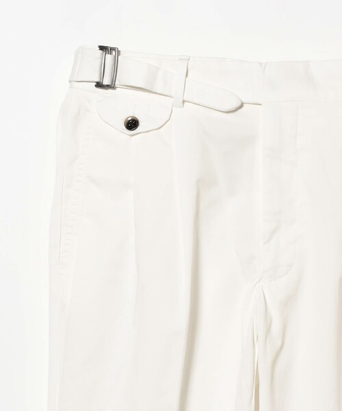 GERMANO（ジェルマーノ）の「【別注】GERMANO / ストレッチコットン 2プリーツ シングルグルカ スラックス（その他パンツ・メンズ・ホワイト・44/46/48/50/42）」の3枚目の写真