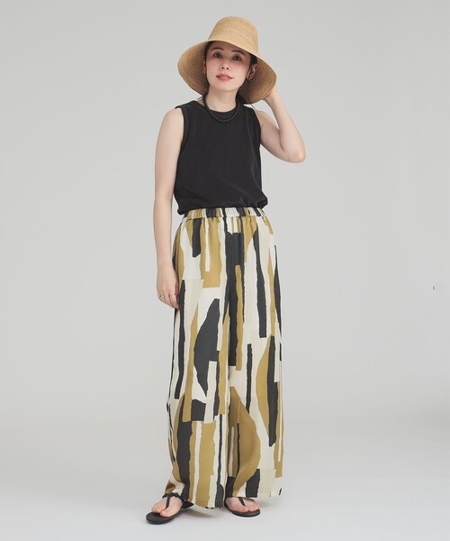 Demi-Luxe BEAMS（デミルクス ビームス）の「シックプリント パンツ（その他パンツ・レディース・ベージュ・38/36）」の12枚目の写真