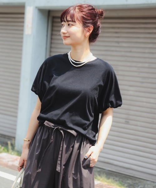 B:MING by BEAMS（ビーミングバイビームス）の「袖 ピンチ プルオーバー 25SS（Tシャツ/カットソー・レディース・オフホワイト/ブラック/その他/その他1・ONE SIZE）」の2枚目の写真