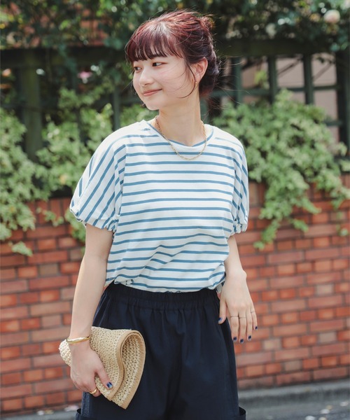 B:MING by BEAMS（ビーミングバイビームス）の「袖 ピンチ プルオーバー 25SS（Tシャツ/カットソー・レディース・オフホワイト/ブラック/その他/その他1・ONE SIZE）」の7枚目の写真