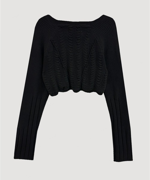 KNIT BOLERO CARDIGAN / BLACK – VIAVANDA