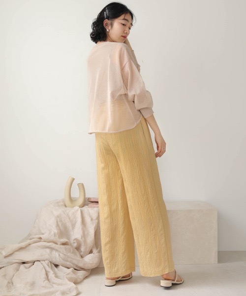 Bab（バブ）の「シアーストライプレースパンツ（その他パンツ・レディース・オフホワイト/イエロー・MEDIUM）」の17枚目の写真
