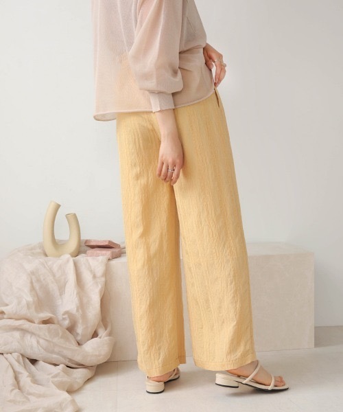 Bab（バブ）の「シアーストライプレースパンツ（その他パンツ・レディース・オフホワイト/イエロー・MEDIUM）」の16枚目の写真
