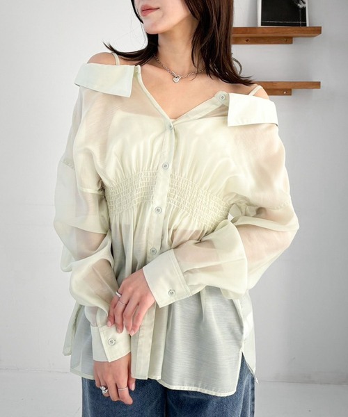 ※こちら専用商品です。ご注意ください セール】オフショルチュニックシャツ 319998（シャツ/ブラウス