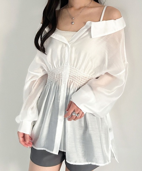 3044　こちらは専用です Heather（ヘザー）の「オフショルチュニックシャツ 319998（シャツ