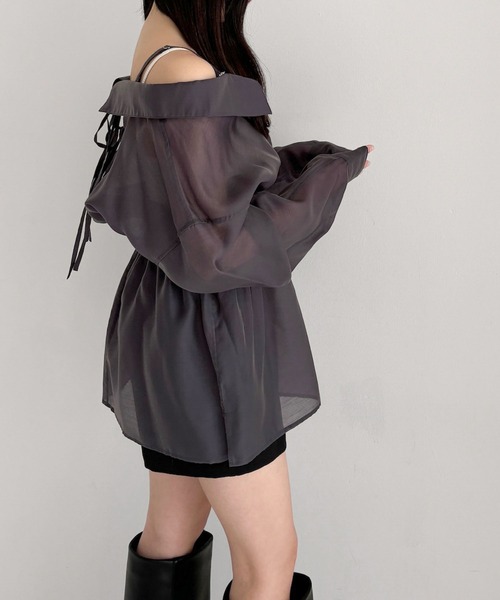 3044　こちらは専用です Heather（ヘザー）の「オフショルチュニックシャツ 319998（シャツ