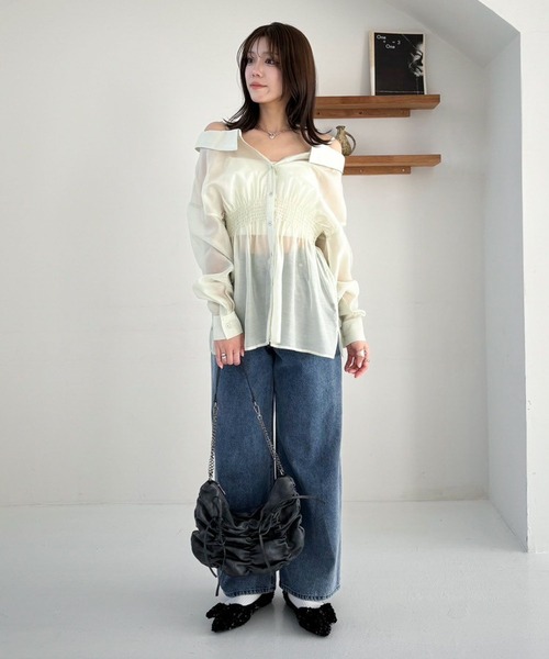 3044　こちらは専用です Heather（ヘザー）の「オフショルチュニックシャツ 319998（シャツ