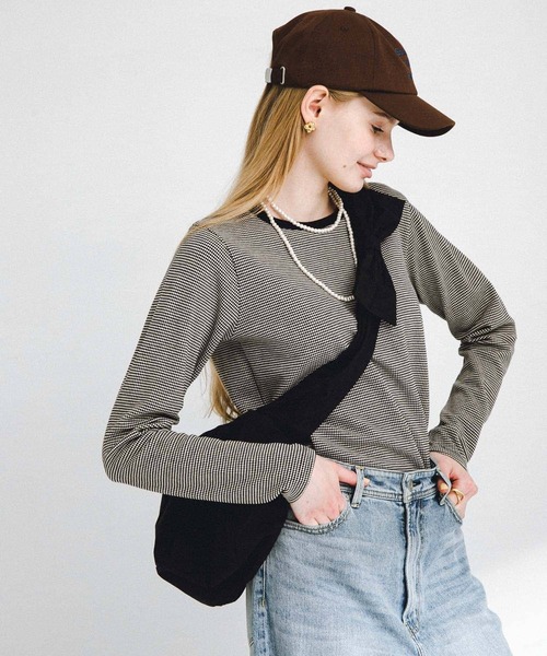 URBAN RESEARCH Sonny Label（アーバンリサーチサニーレーベル）の「2WAYリボンショルダーバッグ（ショルダーバッグ・レディース・ブラック/アイボリー・ONE）」の9枚目の写真