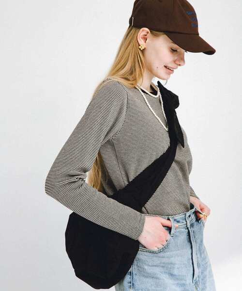 URBAN RESEARCH Sonny Label（アーバンリサーチサニーレーベル）の「2WAYリボンショルダーバッグ（ショルダーバッグ・レディース・ブラック/アイボリー・ONE）」の12枚目の写真