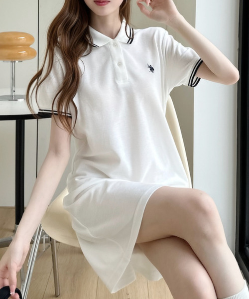 セール】Ada.別注 // U.S. POLO ASSN ラインデザイン 鹿子 ポロ