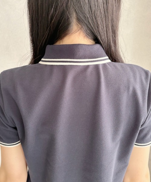 U.S. POLO ASSN.(ユーエスポロアッスン)の「Ada.別注 // U.S. POLO ASSN ラインデザイン 鹿子 ポロワンピース ミニ丈(ワンピース・レディース・グレー/ブラウン/ネイビー/ブラック/ライトグレー/ホワイト・L/M/S)」の21枚目の写真