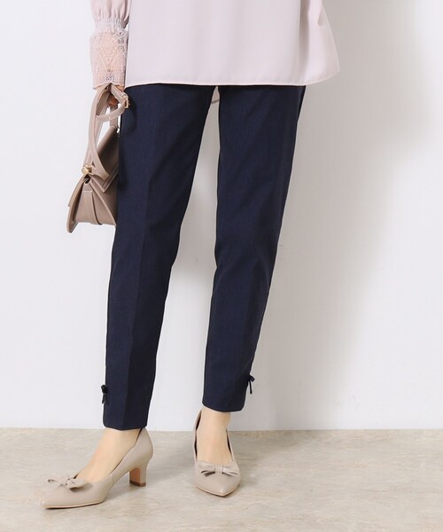 couture brooch（クチュールブローチ）の「【ラクチンきれい見えパンツ】リボンハイパーストレッチパンツ（その他パンツ・レディース・ブラック系7/ネイビー/ライトグレー/ブラック・40/34/36/42/38）」の4枚目の写真