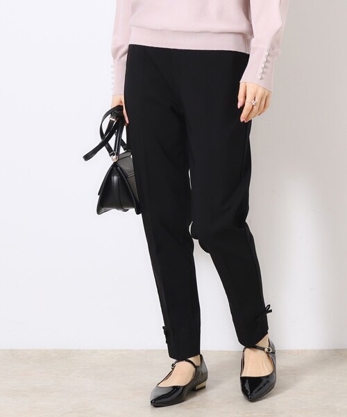 couture brooch（クチュールブローチ）の「【ラクチンきれい見えパンツ】リボンハイパーストレッチパンツ（その他パンツ・レディース・ブラック系7/ネイビー/ライトグレー/ブラック・40/34/36/42/38）」の2枚目の写真