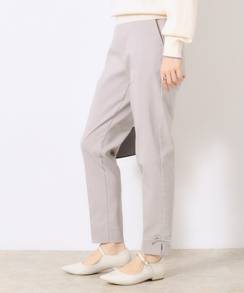 couture brooch（クチュールブローチ）の「【ラクチンきれい見えパンツ】リボンハイパーストレッチパンツ（その他パンツ・レディース・ブラック系7/ネイビー/ライトグレー/ブラック・40/34/36/42/38）」の9枚目の写真