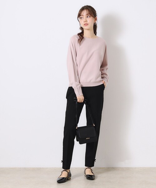 couture brooch（クチュールブローチ）の「【ラクチンきれい見えパンツ】リボンハイパーストレッチパンツ（その他パンツ・レディース・ブラック系7/ネイビー/ライトグレー/ブラック・40/34/36/42/38）」の15枚目の写真